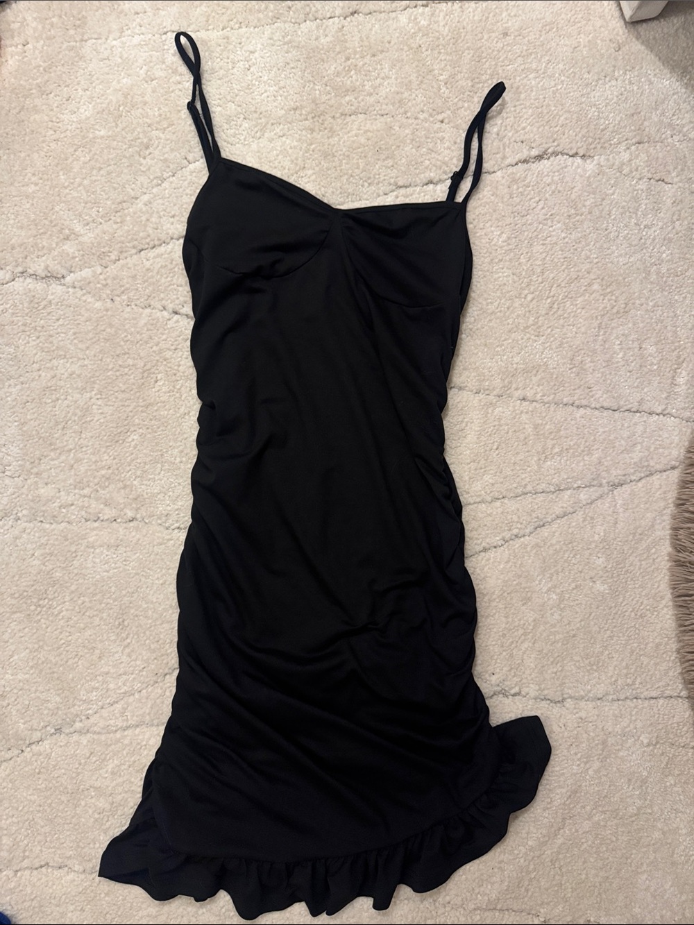 Classic Black Spaghetti-Strap Dress